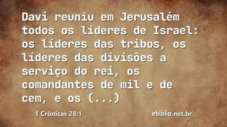 1 Crônicas 28:1