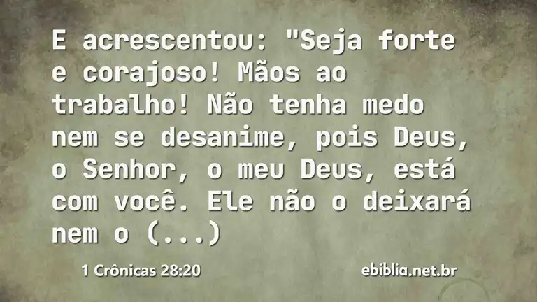 1 Crônicas 28:20