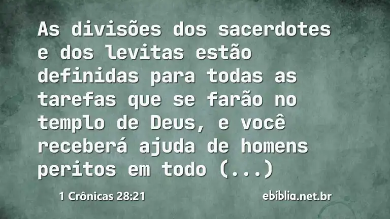 1 Crônicas 28:21