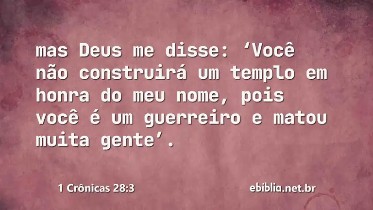 1 Crônicas 28:3