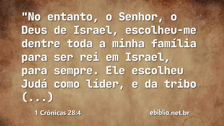 1 Crônicas 28:4