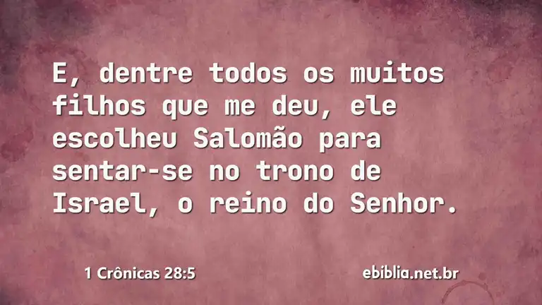 1 Crônicas 28:5