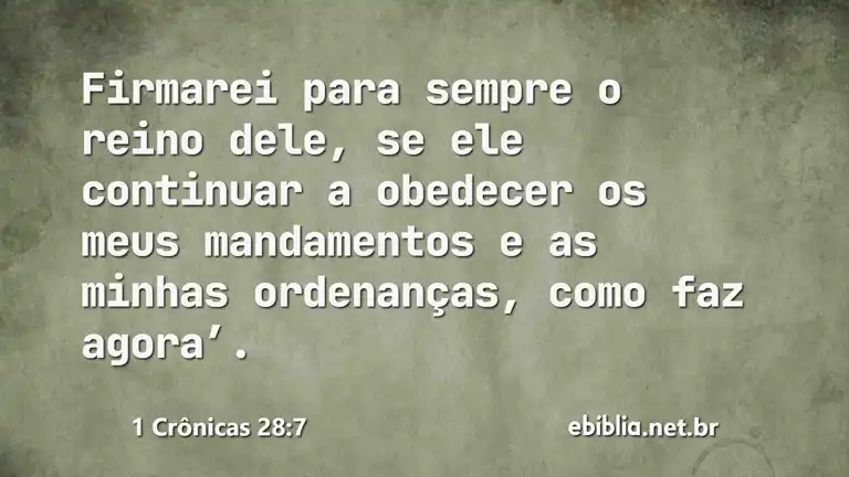 1 Crônicas 28:7