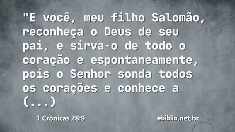 1 Crônicas 28:9