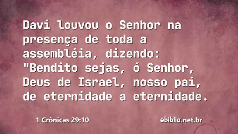 1 Crônicas 29:10