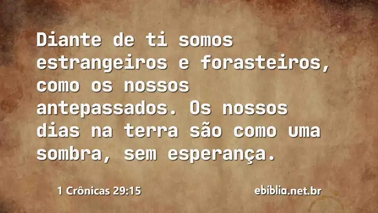 1 Crônicas 29:15