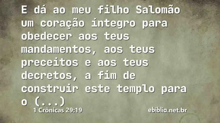 1 Crônicas 29:19