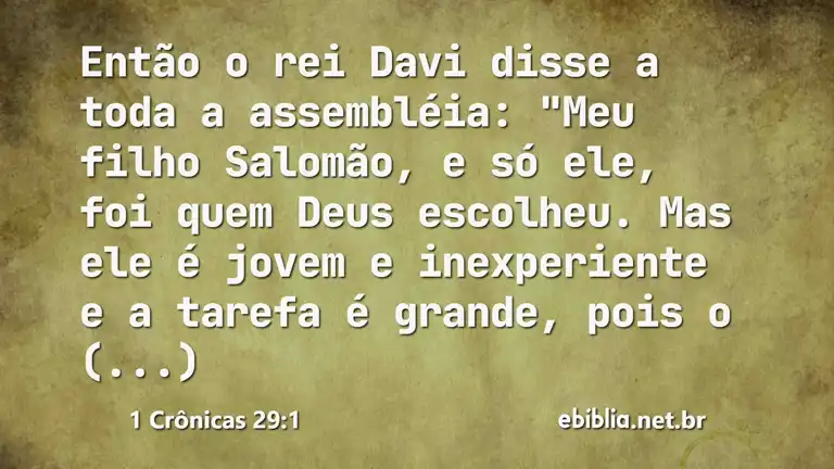 1 Crônicas 29:1