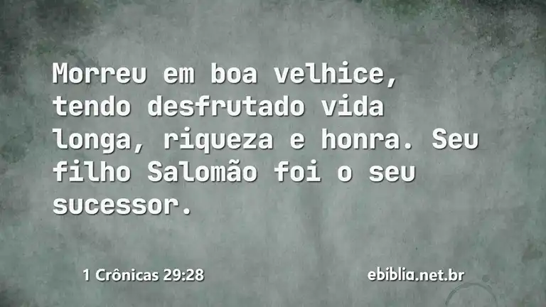 1 Crônicas 29:28