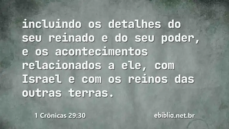 1 Crônicas 29:30