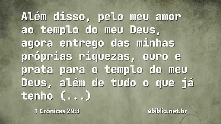 1 Crônicas 29:3