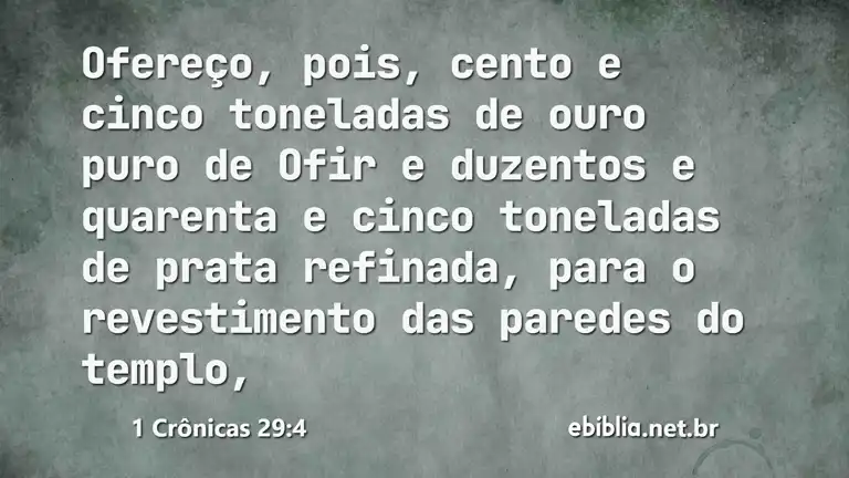 1 Crônicas 29:4