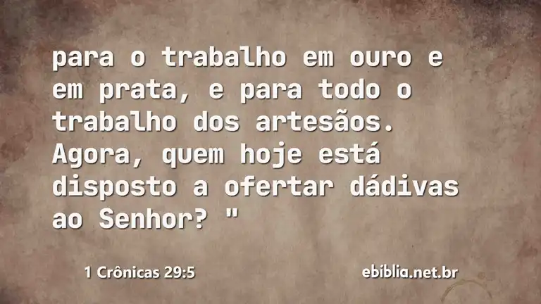 1 Crônicas 29:5