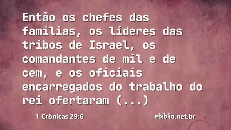 1 Crônicas 29:6