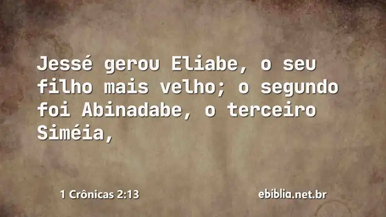 1 Crônicas 2:13