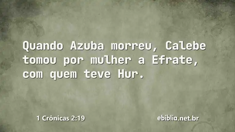 1 Crônicas 2:19