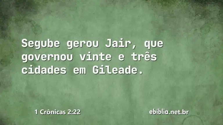 1 Crônicas 2:22