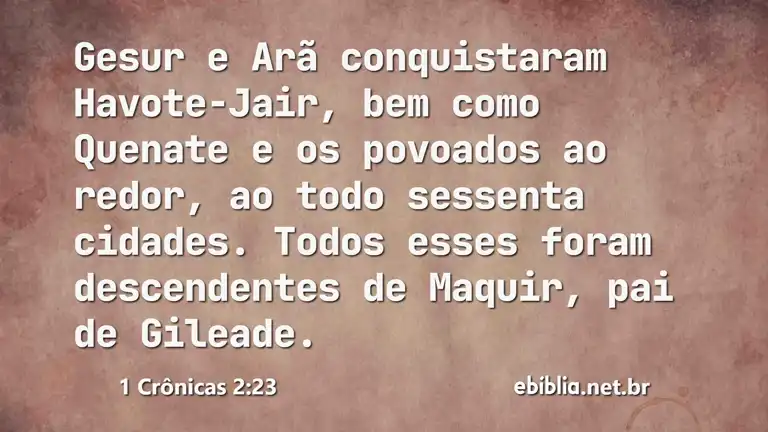 1 Crônicas 2:23