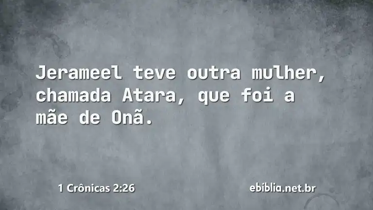 1 Crônicas 2:26