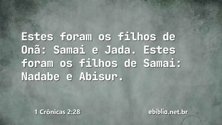 1 Crônicas 2:28