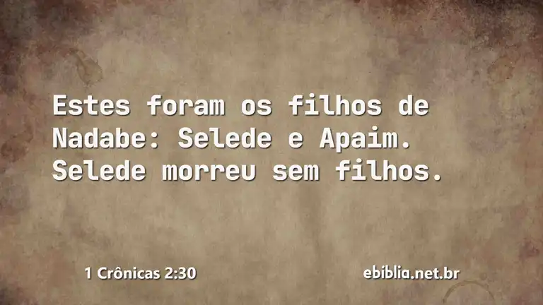 1 Crônicas 2:30