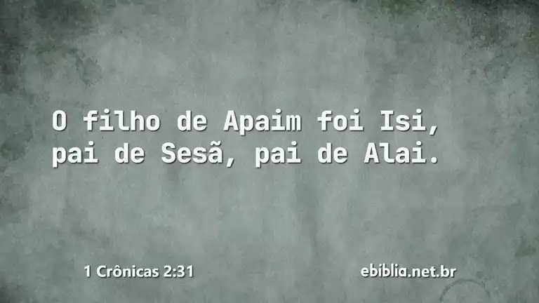 1 Crônicas 2:31