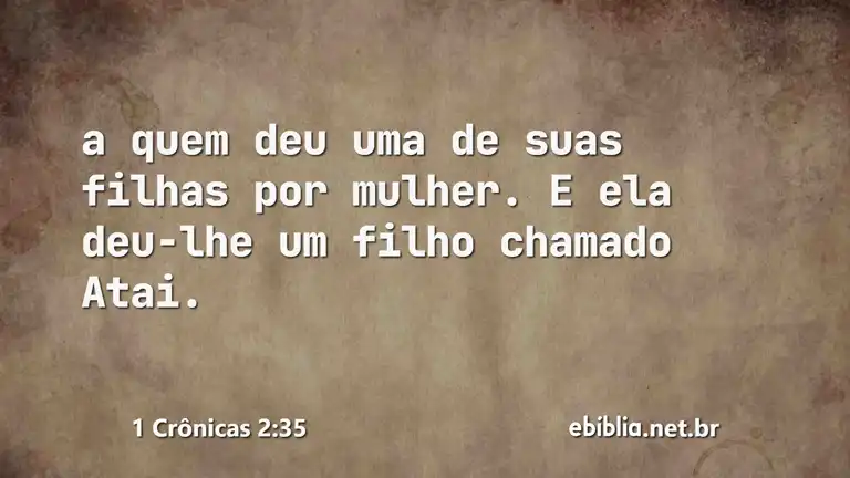 1 Crônicas 2:35