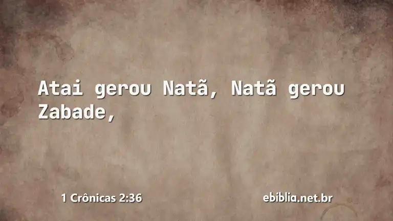 1 Crônicas 2:36