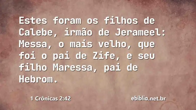 1 Crônicas 2:42