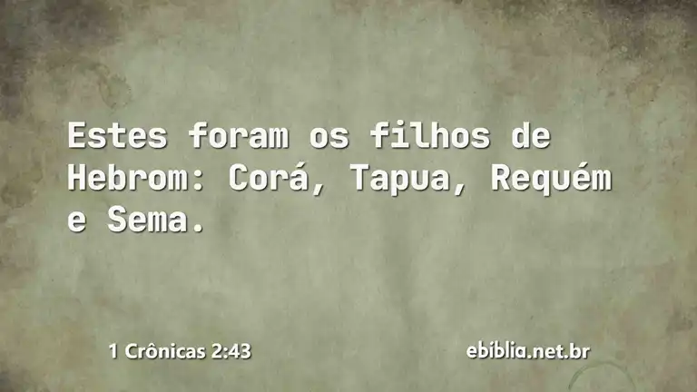 1 Crônicas 2:43