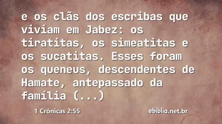 1 Crônicas 2:55