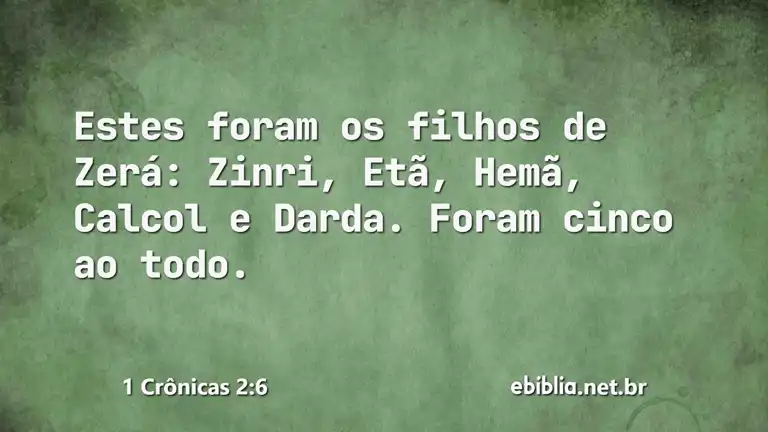 1 Crônicas 2:6