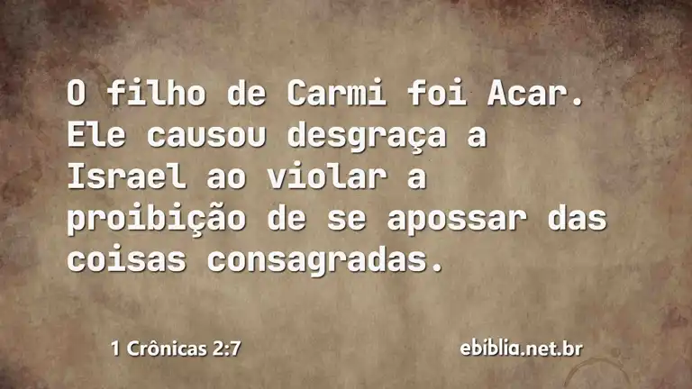 1 Crônicas 2:7