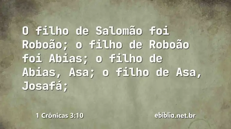 1 Crônicas 3:10