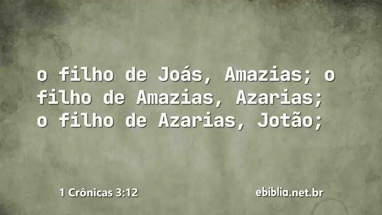 1 Crônicas 3:12