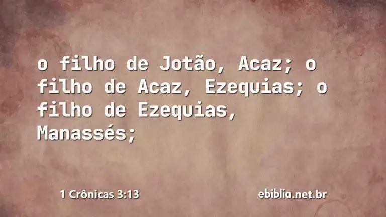 1 Crônicas 3:13