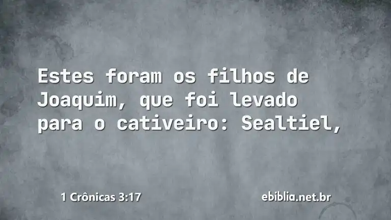 1 Crônicas 3:17