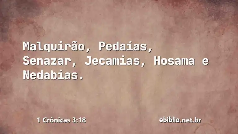 1 Crônicas 3:18