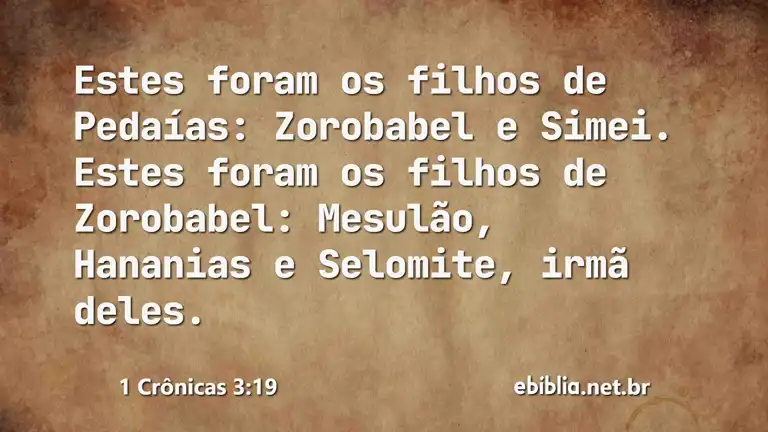 1 Crônicas 3:19