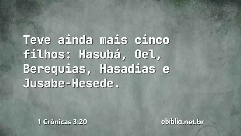 1 Crônicas 3:20