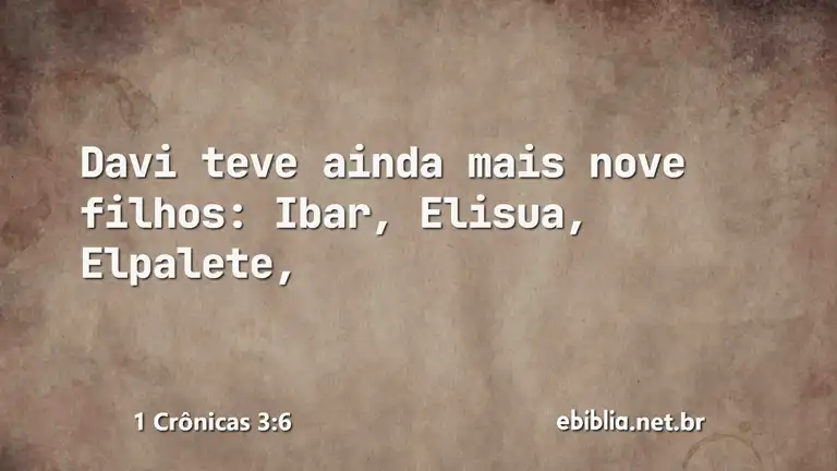 1 Crônicas 3:6