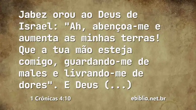 1 Crônicas 4:10