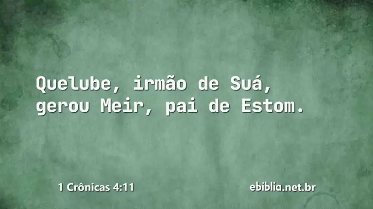 1 Crônicas 4:11