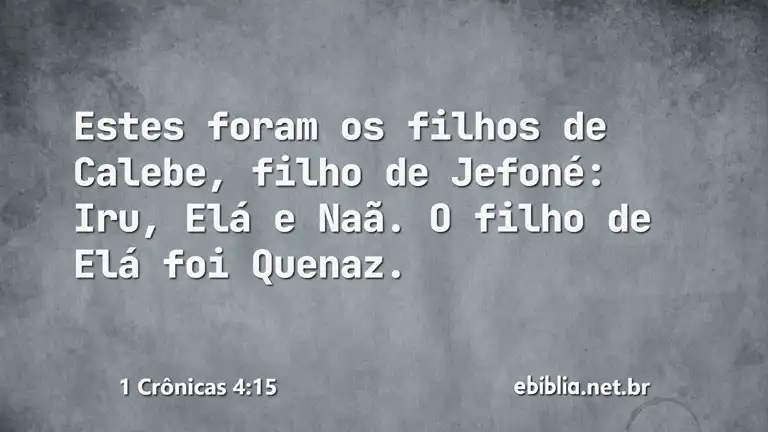 1 Crônicas 4:15