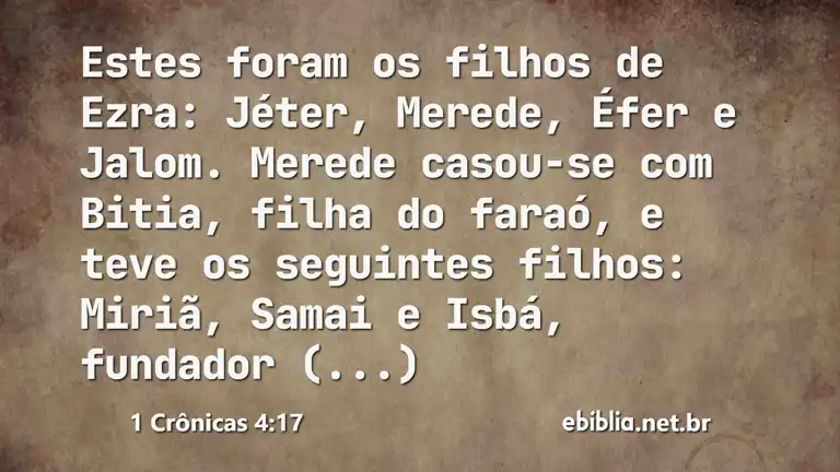 1 Crônicas 4:17