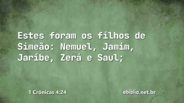 1 Crônicas 4:24