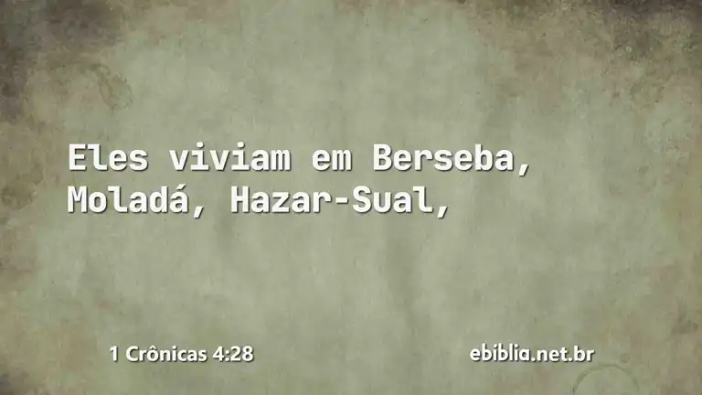 1 Crônicas 4:28