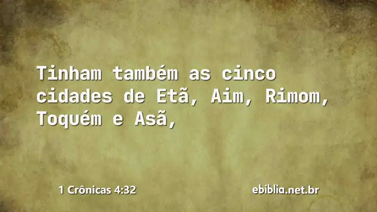 1 Crônicas 4:32