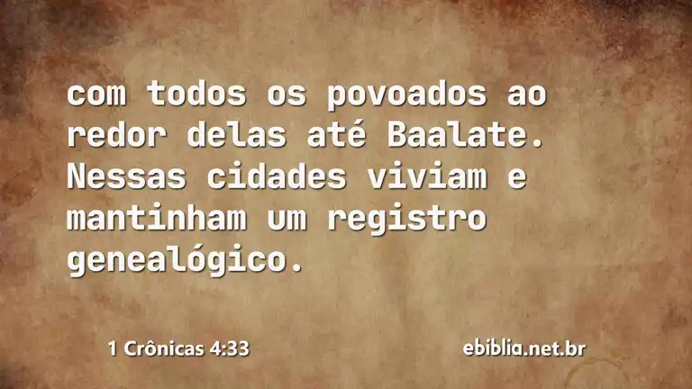 1 Crônicas 4:33