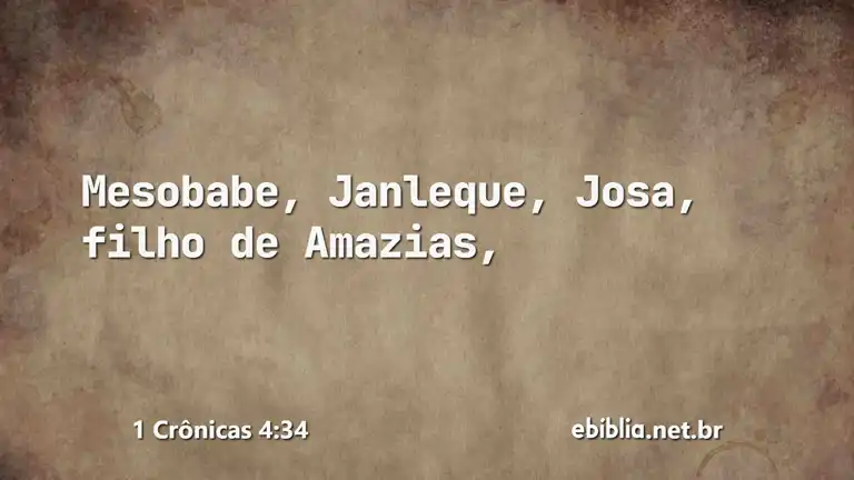 1 Crônicas 4:34